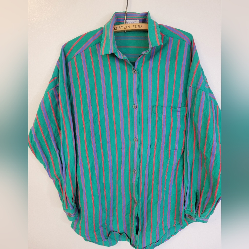 Vintage esprit cotton long sleeve top size 38 small womens - Picture 1 of 5